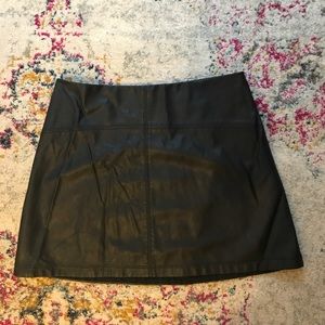 Leather A line skirt